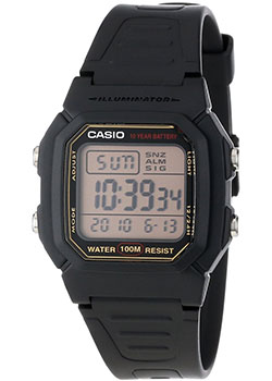 Японские наручные  мужские часы Casio W-800HG-9A. Коллекция Digital