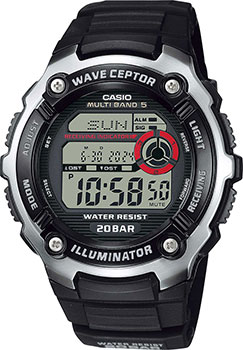 Японские наручные  мужские часы Casio WV-200R-1AEF. Коллекция Radio Controlled