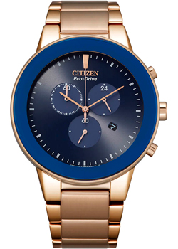 Японские наручные  мужские часы Citizen AT2243-87L. Коллекция Eco-Drive