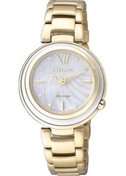 Японские наручные  женские часы Citizen EM0336-59D. Коллекция Eco-Drive