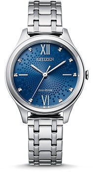 Японские наручные  женские часы Citizen EM0500-73L. Коллекция Eco-Drive