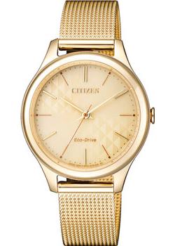 Японские наручные  женские часы Citizen EM0502-86P. Коллекция Eco-Drive