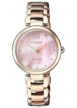Японские наручные  женские часы Citizen EM0533-82Y. Коллекция Eco-Drive