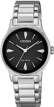 Японские наручные  женские часы Citizen EM0730-57E. Коллекция Elegance