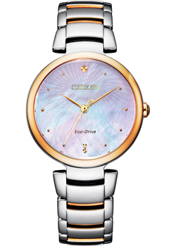 Японские наручные  женские часы Citizen EM0854-89Y. Коллекция Eco-Drive