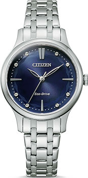 Японские наручные  женские часы Citizen EM0890-85L. Коллекция Elegance