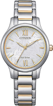 Японские наручные  женские часы Citizen EM0895-73A. Коллекция Elegance