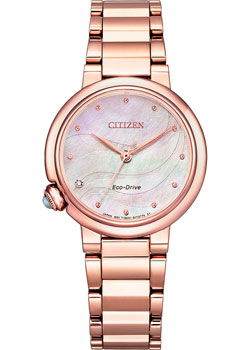 Японские наручные  женские часы Citizen EM0912-84Y. Коллекция Eco-Drive