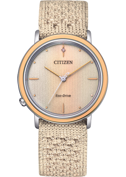Японские наручные  женские часы Citizen EM1006-40A. Коллекция Eco-Drive