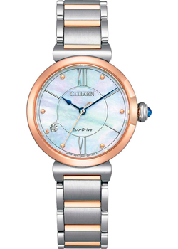 Японские наручные  женские часы Citizen EM1074-82D. Коллекция Eco-Drive