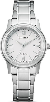 Японские наручные  женские часы Citizen FE1220-89A. Коллекция Eco-Drive
