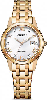 Японские наручные  женские часы Citizen FE1243-83A. Коллекция Eco-Drive