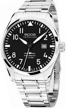 Швейцарские наручные  мужские часы Epos 3401.132.20.35.30. Коллекция Passion