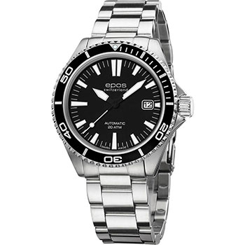 Швейцарские наручные  мужские часы Epos 3438.131.20.15.30. Коллекция Diver