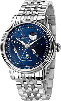 Epos Швейцарские наручные  мужские часы Epos 3439.322.20.16.30. Коллекция North Star