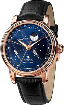 Швейцарские наручные  мужские часы Epos 3439.322.24.16.25. Коллекция North Star