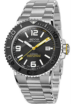 Швейцарские наручные  мужские часы Epos 3441.131.20.55.30. Коллекция Sportive Diver