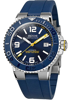 Швейцарские наручные  мужские часы Epos 3441.131.96.56.56. Коллекция Sportive Diver