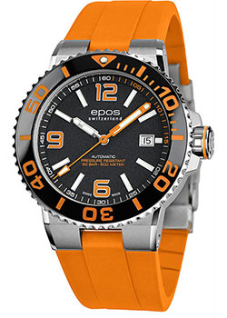 Швейцарские наручные  мужские часы Epos 3441.131.99.52.52. Коллекция Sportive Diver