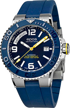 Швейцарские наручные  мужские часы Epos 3441.142.96.96.56. Коллекция Sportive