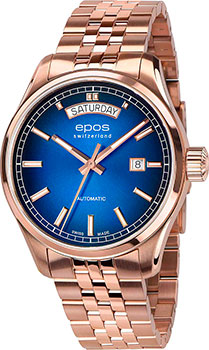 Швейцарские наручные  мужские часы Epos 3501.142.24.96.34. Коллекция Passion