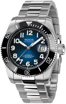 Швейцарские наручные  мужские часы Epos 3504.131.80.36.90. Коллекция Sportive