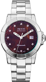 Швейцарские наручные  женские часы Epos 8001.700.20.87.30. Коллекция Diamonds
