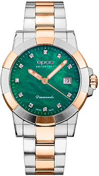 Швейцарские наручные  женские часы Epos 8001.700.32.83.42. Коллекция Diamonds