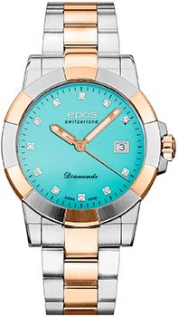 Швейцарские наручные  женские часы Epos 8001.700.32.89.42. Коллекция Diamonds
