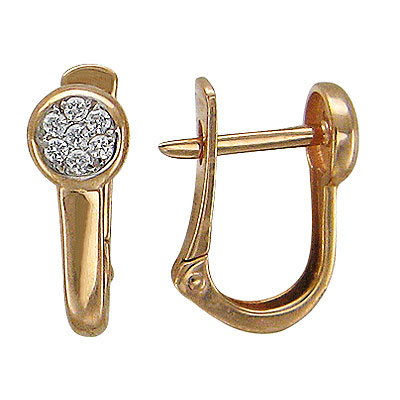 Золотые серьги  01C115138