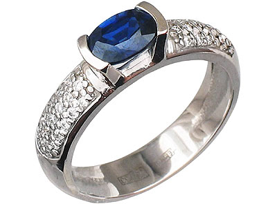 Кольцо Из Белого Золота