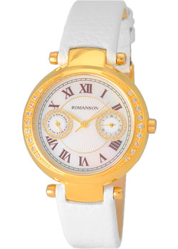женские часы Romanson RL6A18QLG(WH). Коллекция Giselle