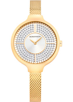 женские часы Romanson RM0B13LLG(WH). Коллекция Giselle