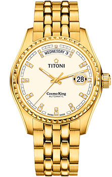 Швейцарские наручные  мужские часы Titoni 797-G-541. Коллекция Cosmo