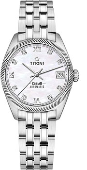 Швейцарские наручные  женские часы Titoni 828-S-652. Коллекция Cosmo