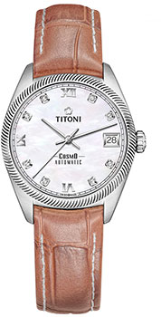 Швейцарские наручные  женские часы Titoni 828-S-ST-652. Коллекция Cosmo