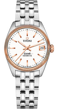Швейцарские наручные  женские часы Titoni 828-SRG-606. Коллекция Cosmo