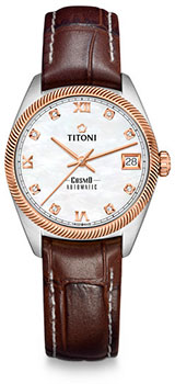 Швейцарские наручные  женские часы Titoni 828-SRG-ST-652. Коллекция Cosmo