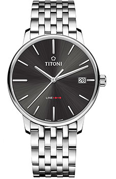 Швейцарские наручные  мужские часы Titoni 83919-S-576. Коллекция Line 1919