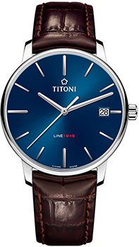 Швейцарские наручные  мужские часы Titoni 83919-S-ST-612. Коллекция Line 1919