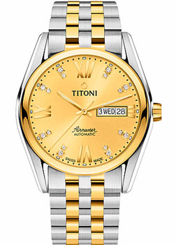 Швейцарские наручные  мужские часы Titoni 93709-SY-615. Коллекция Airmaster