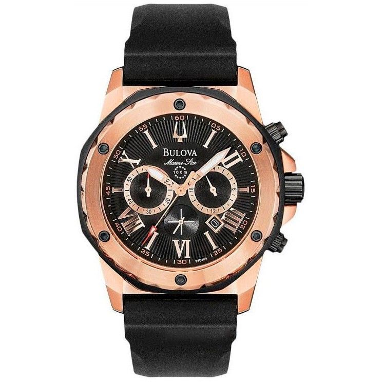 Bulova men's watch marine star collection 98b104 deals