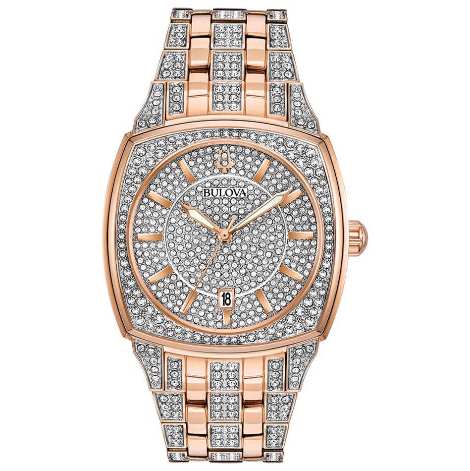 Часы Bulova 98B324 мужские часы phantom crystal pave из нержавеющей стали 98b324 bulova