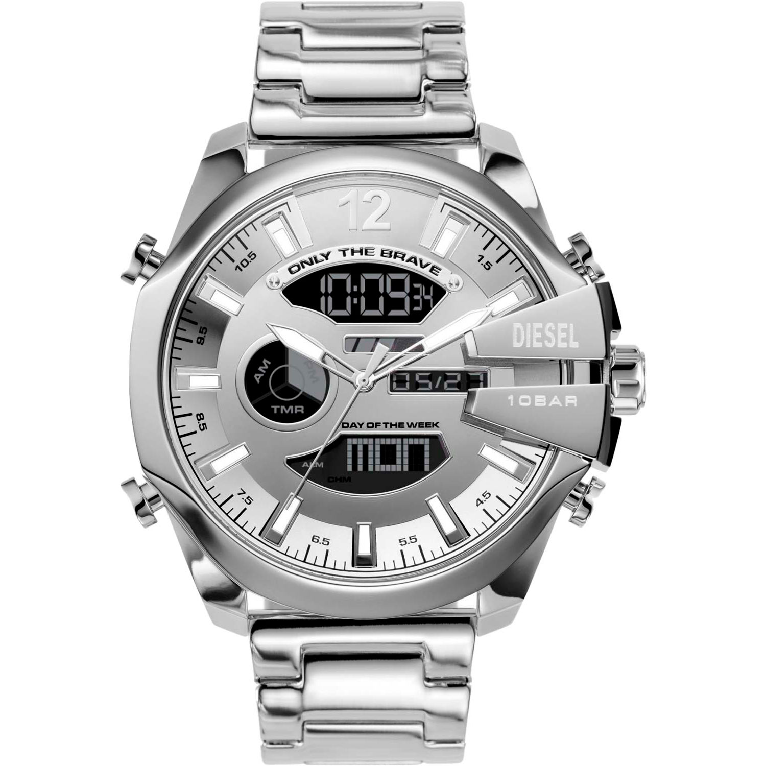 Часы Diesel DZ4648 мужской именной браслет из нержавеющей стали с кубинской цепочкой шириной 5 мм