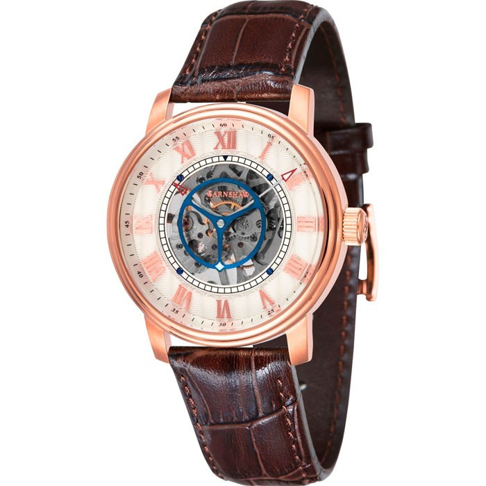 Часы Earnshaw ES-8096-03 ремешок для часов из натуральной кожи браслет цвета розового золота с застежкой для часов dw daniel wellwellomega 20 мм 22 мм 24 мм