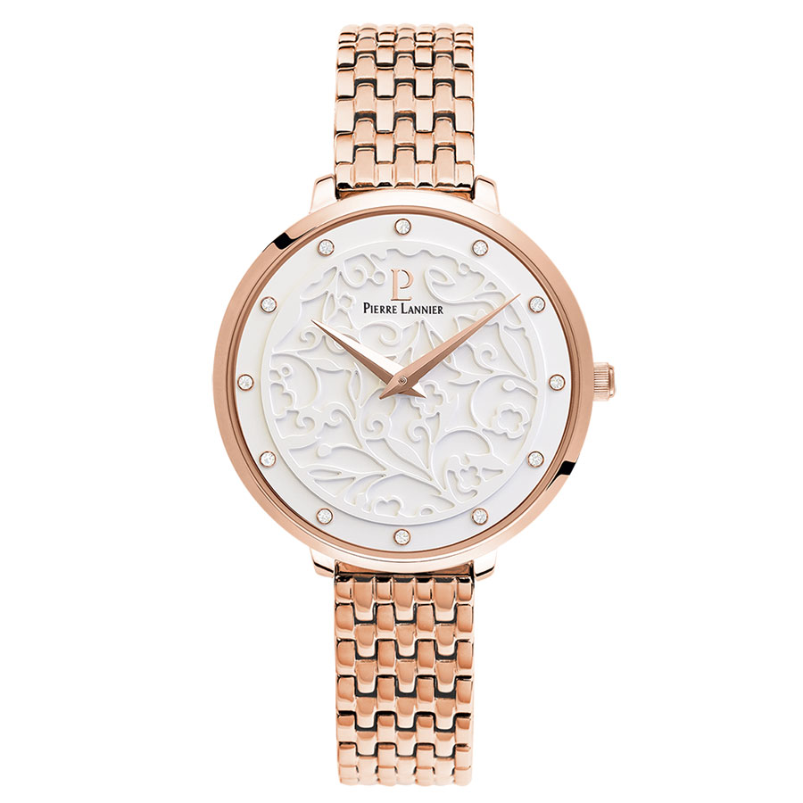 женские часы lea с 2 стрелками кварцевым механизмом и ионным покрытием браслет цвета розового золота 35 мм versus versace Часы Pierre Lannier 053J908