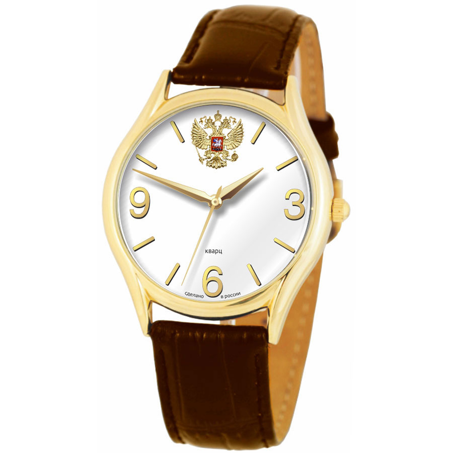 Часы Slava 1579811-300-2036 мужские часы и браслет в стиле ретро подарочный набор коричневый кварцевый браслет кожаный ремешок часы мужские браслеты отличный пода