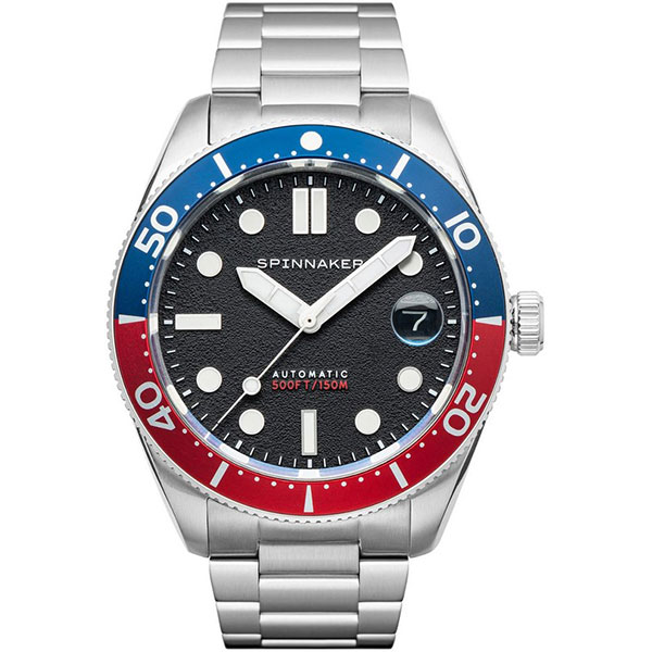 Часы Spinnaker SP-5100-11 41 мм skx чехлы для часов skx007 запчасти сапфировое стекло для seiko nh34 nh35 nh36 механизм 28 5 мм циферблат чистый черный главенные кольца