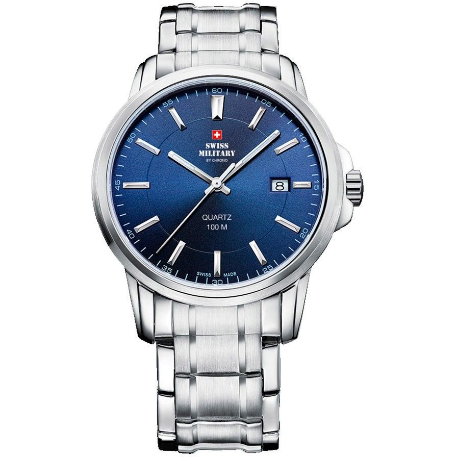 Часы Swiss Military SM34039.03 дизайнерский браслет затяжка с жеодой агата синего цвета
