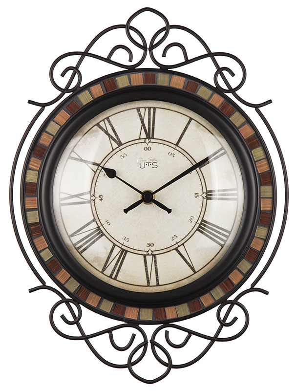 часы настенные atmosphera old town круглые пластик цвет коричневый ø50 см Настенные часы Tomas Stern TS-9041